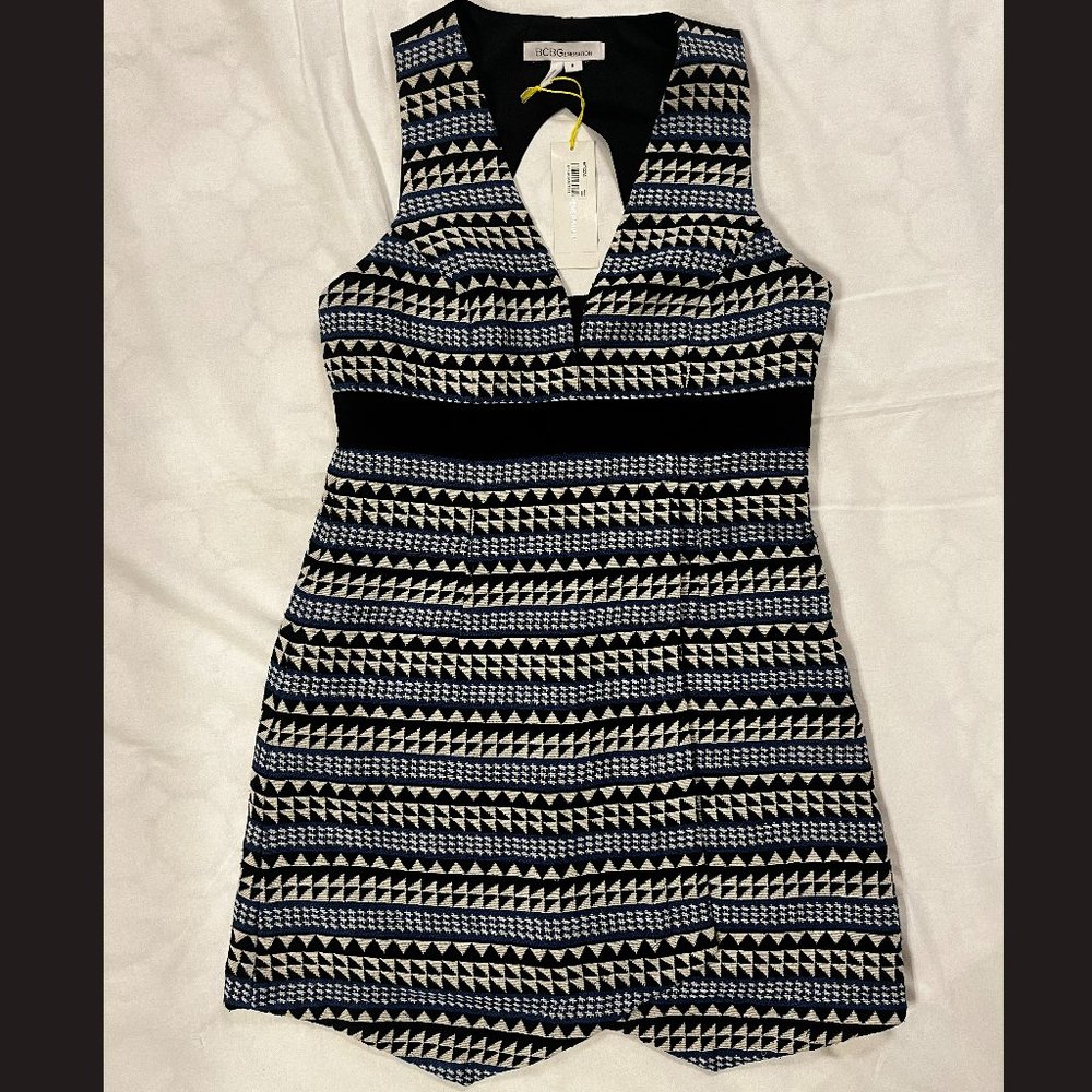 BCB Generation Blue Geo Print Dress Sz 6